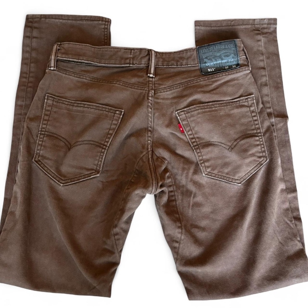 vintage brown Levi's 511 men’s skinny jeans